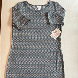 LuLaRoe Blue,Pink, & Yellow Julia Dress